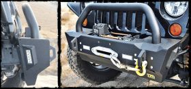 TJM ROCK CRAWLER STUBBY HEAVY DUTY  BUMPER  BLACK STEEL